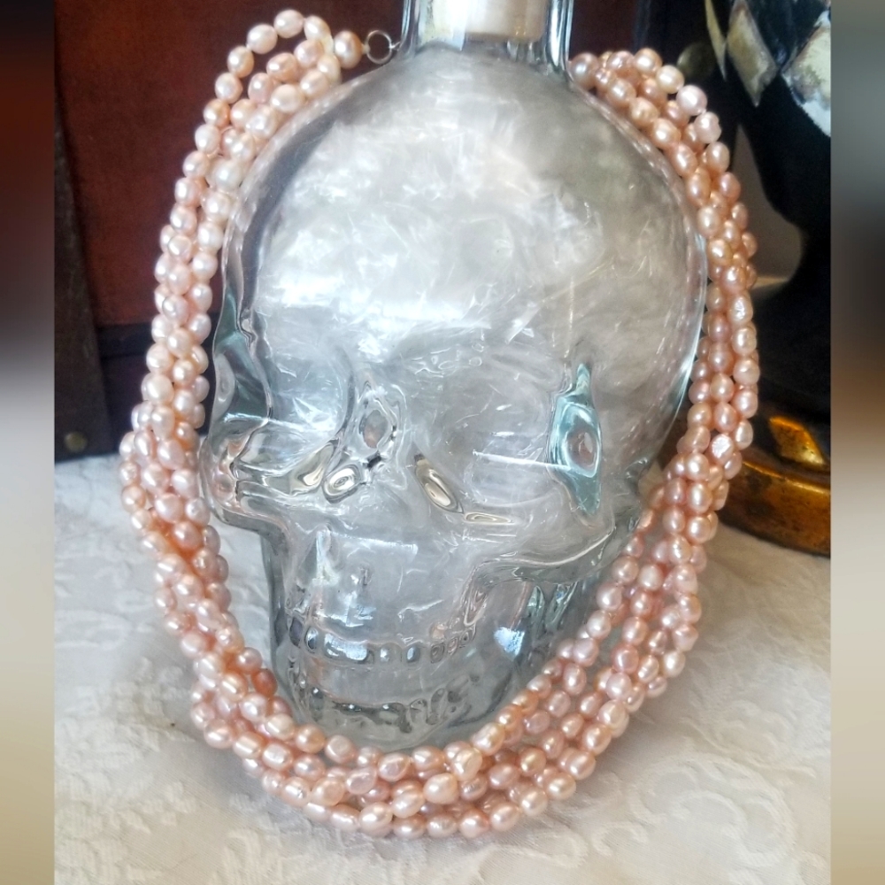 Vintage Lucas Lameth pink Pearl 925 Sterling Silver
